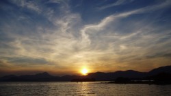 Západ slnka na Liptovskej mare
